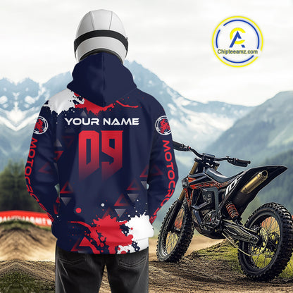 Red and Blue Motocross Hoodie for Men Women Dirt Bike Pink Blue Racing Hoodie Shirt MH462