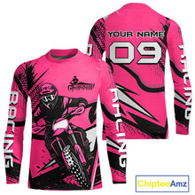 Load image into Gallery viewer, Pink Custom Motocross Jersey Men Women Kid Dirt Bike Shirts Off road Riding Shirt XM465