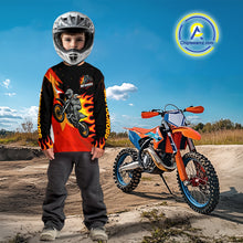 Load image into Gallery viewer, Flaming Motocross Racing Jersey Custom for Women Kid Men Dirt Bike Off road Shirt XM470