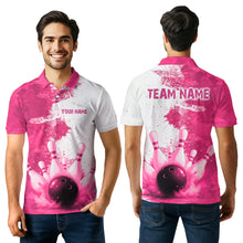 Load image into Gallery viewer, Orange Bowling Shirts for Women Men Custom Bowling Polo &amp; 1/4 Zip Shirt for Team MBL220