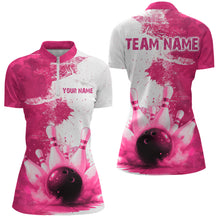 Load image into Gallery viewer, Orange Bowling Shirts for Women Men Custom Bowling Polo &amp; 1/4 Zip Shirt for Team MBL220