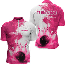 Load image into Gallery viewer, Orange Bowling Shirts for Women Men Custom Bowling Polo &amp; 1/4 Zip Shirt for Team MBL220