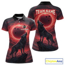Load image into Gallery viewer, Wolf Bowling Shirts for Team Women Men Custom Bowling Jersey Bowl Polo&amp;1/4 Zip MBL238