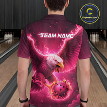 Load image into Gallery viewer, Pink Eagle Bowling Shirts for Team Women Men Custom Bowling Polo &amp; 1/4 Zip Shirt MBL235