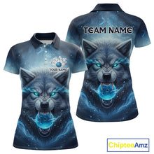 Load image into Gallery viewer, Blue Wolf Bowling Shirts Team Women Men Custom Bowling Jersey Bowl Polo&amp;1/4 Zip MBL239