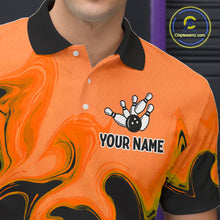 Load image into Gallery viewer, Funny Beer Bowling Shirts Orange for Women Men Bowling Polo&amp;1/4 Zip Bowling League MBL252