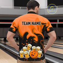 Load image into Gallery viewer, Funny Beer Bowling Shirts Orange for Women Men Bowling Polo&amp;1/4 Zip Bowling League MBL252