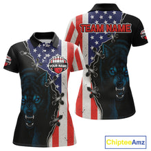 Load image into Gallery viewer, Patriotic Wolf Bowling Shirts for Team Men Women Wolf Bowling Jerseys American Flag MBL203