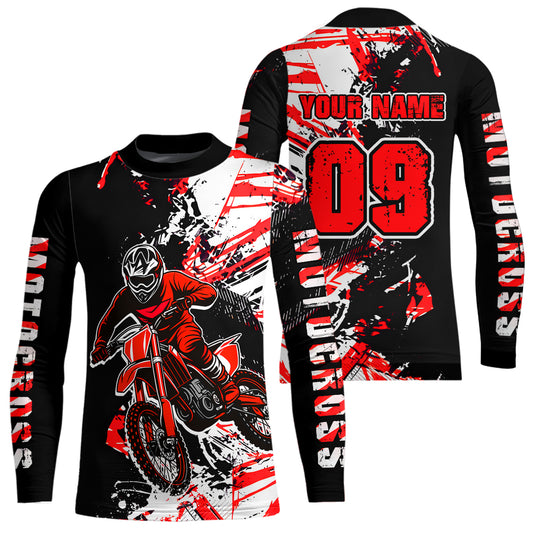Red Motocross Jersey Kids Women Men Custom Dirt Bike Shirts Motorcycle Shirt XM495