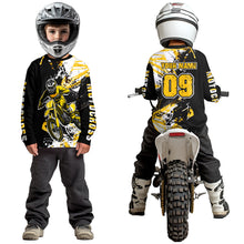 Load image into Gallery viewer, Yellow Motocross Jersey Kids Women Men Custom Dirt Bike Shirts Motorcycle Shirt XM495