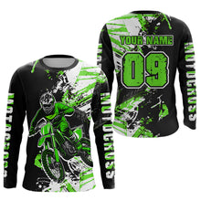 Load image into Gallery viewer, Green Motocross Jersey Kids Women Men Custom Dirt Bike Shirts Motorcycle Shirt XM495