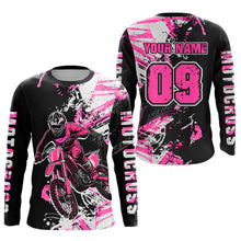 Load image into Gallery viewer, Pink Motocross Jersey Kids Women Men Custom Dirt Bike Shirts Motorcycle Shirt XM495