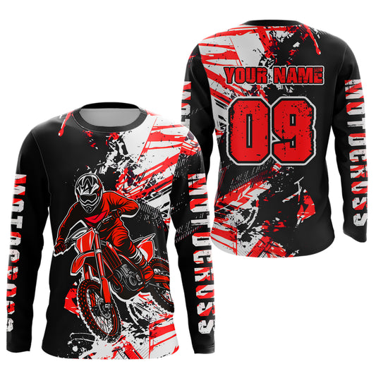 Red Motocross Jersey Kids Women Men Custom Dirt Bike Shirts Motorcycle Shirt XM495