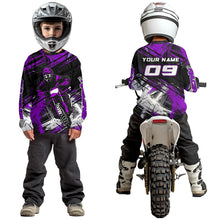 Load image into Gallery viewer, Purple Motocross Jersey for Men Kids Women Custom Dirt Bike Shirts Motorcycle Shirt XM496