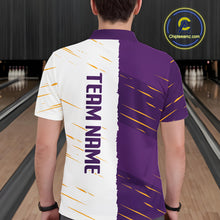 Load image into Gallery viewer, Beer Bowling Shirts Purple&amp;White Beer Bowling Jersey for Team Women Men Bowl League MBL259