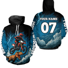 Load image into Gallery viewer, Custom Motocross Hoodie for Men Women Dirt Bike Racing Hoodie Custom Riding Shirt MH413