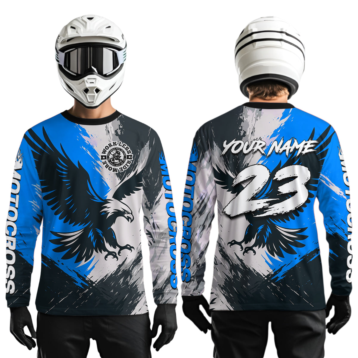 Blue Eagle Custom Motocross Racing Jersey Kid Women Men Dirt Bike Shirts Riding Shirt XM421