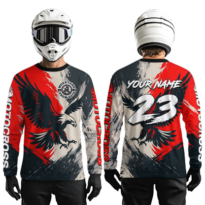Red Eagle Custom Motocross Racing Jersey Kid Women Men Dirt Bike Shirts Riding Shirt XM421