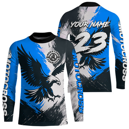 Blue Eagle Custom Motocross Racing Jersey Kid Women Men Dirt Bike Shirts Riding Shirt XM421