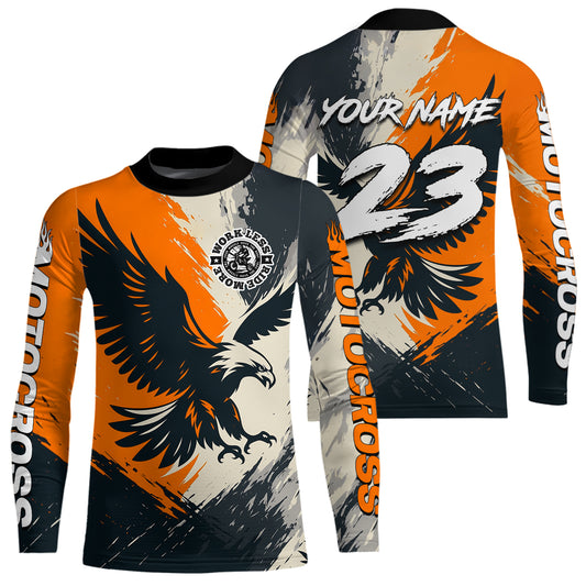 Orange Eagle Custom Motocross Racing Jersey Kid Women Men Dirt Bike Shirts Riding Shirt XM421