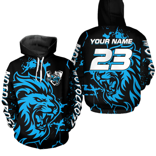 Lion Motocross Hoodie for Men Women Dirt Bike Racing Hoodie Custom Riding Shirt MH422