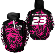 Load image into Gallery viewer, Lion Motocross Hoodie for Men Women Dirt Bike Racing Hoodie Custom Riding Shirt MH422