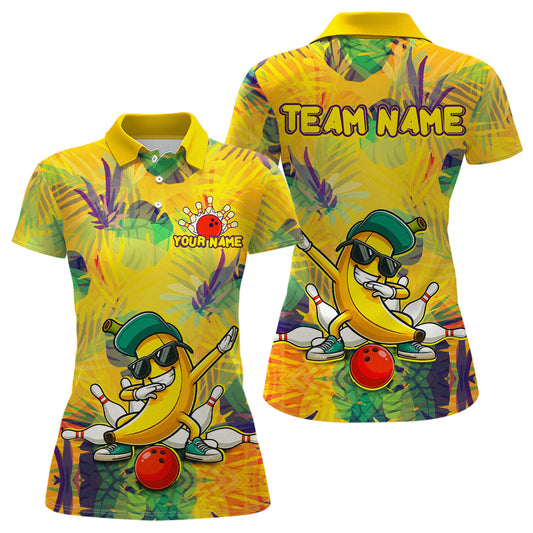 Funny Banana Bowling Shirts Team Men Women Bowling Jerseys Bowling Polo 1/4 Zip MBL213