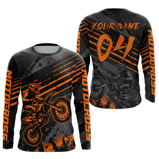 Orange Custom Motocross Racing Jersey for Men Women Kid Dirt Bike Shirts Riding Shirt XM444