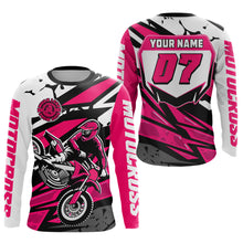 Load image into Gallery viewer, Pink Motocross Racing Jersey for Men Women Kid Custom Dirt Bike Shirts Riding Shirt XM446