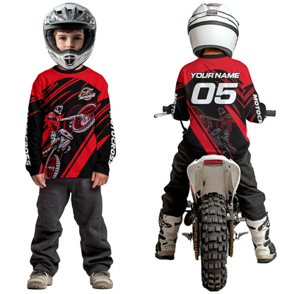 Red Custom Motocross Jersey for Men Women Kid Dirt Bike Shirts Motorcycle Shirt XM456