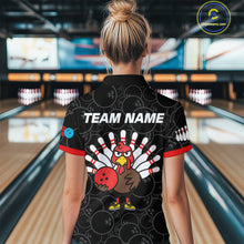 Load image into Gallery viewer, Funny Turkey Bowling Shirts for Women Men Team Bowling Jerseys for Thanksgiving MBL177