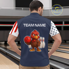 Load image into Gallery viewer, Patriotic Turkey Bowling Shirts for Women Men Team Bowling Jerseys for Thanksgiving MBL179