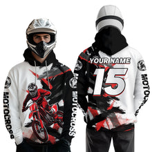 Load image into Gallery viewer, Custom Motocross Hoodie for Men Women Dirt Bike Pink Blue Racing Hoodie Shirt MH460