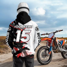 Load image into Gallery viewer, Custom Motocross Hoodie for Men Women Dirt Bike Pink Blue Racing Hoodie Shirt MH460