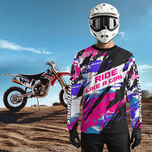Load image into Gallery viewer, Custom Pink Motocross Racing Jersey Women Kid Men Adult Dirt Bike Off road Shirt XM469