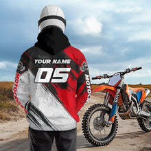 Load image into Gallery viewer, Red and Black Motocross Hoodie for Men Women Adult Dirt Bike Racing Hoodie Shirt MH474