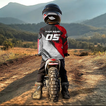 Load image into Gallery viewer, Red and Black Motocross Racing Jersey for Women Kid Men Dirt Bike Off road Shirt XM474