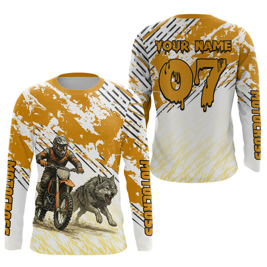 Wolf Motocross Racing Jersey Custom Dirt Bike Shirts for Men Kid Women Riding Jersey XM400