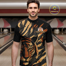 Load image into Gallery viewer, Tiger Bowling Shirts for Team Women Men Custom Tiger Bowling Polo &amp; 1/4 Zip Shirt MBL183