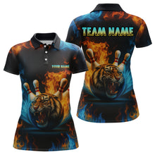Load image into Gallery viewer, Flame Tiger Bowling Shirts for Team Men Women Custom Bowling Jersey Polo &amp; 1/4 Zip MBL190