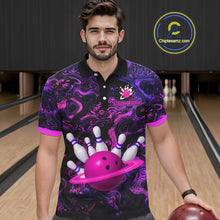 Load image into Gallery viewer, Purple Custom Bowling Shirts for Women Men Team Bowling Jersey Polo &amp; 1/4 Zip Shirt MBL222