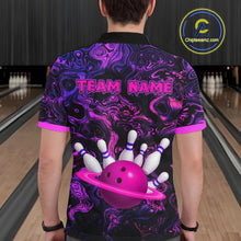 Load image into Gallery viewer, Purple Custom Bowling Shirts for Women Men Team Bowling Jersey Polo &amp; 1/4 Zip Shirt MBL222