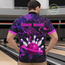 Load image into Gallery viewer, Purple Custom Bowling Shirts for Women Men Team Bowling Jersey Polo &amp; 1/4 Zip Shirt MBL222
