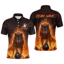 Load image into Gallery viewer, Flaming Wolf Bowling Shirts for Team Women Men Bowling Jersey Bowl Polo&amp;1/4 Zip MBL237