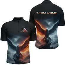 Load image into Gallery viewer, Eagle Bowling Shirts Team Women Men Custom Bowling Jersey Bowl Polo&amp;1/4 Zip MBL240