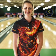 Load image into Gallery viewer, Flaming Eagle Bowling Shirts for Team Women Men Bowling Polo &amp; 1/4 Zip Shirt Custom MBL243