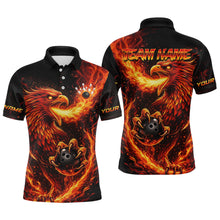 Load image into Gallery viewer, Flaming Eagle Bowling Shirts for Team Women Men Bowling Polo &amp; 1/4 Zip Shirt Custom MBL243