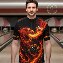 Load image into Gallery viewer, Flaming Eagle Bowling Shirts for Team Women Men Bowling Polo &amp; 1/4 Zip Shirt Custom MBL243