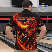 Load image into Gallery viewer, Flaming Eagle Bowling Shirts for Team Women Men Bowling Polo &amp; 1/4 Zip Shirt Custom MBL243