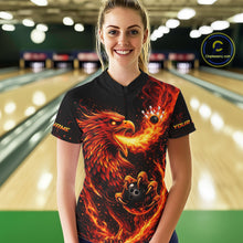 Load image into Gallery viewer, Flaming Eagle Bowling Shirts for Team Women Men Bowling Polo &amp; 1/4 Zip Shirt Custom MBL243